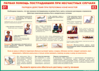 Таблица Порядок действий при переломах конечностей 1000*1400 винил - «globural.ru» - Сочи