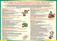 Правила безопасности на уроках труда для девочек 1000*1400 винил	 - «globural.ru» - Сочи