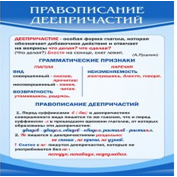 Стенд "Правописание деепричастий" - «globural.ru» - Сочи
