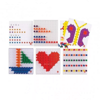 Мозаика Peg Board. Набор с прозрачными досками и картинками - «globural.ru» - Сочи