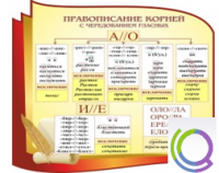 Стенд "Правописание корней с чередованием гласных" - «globural.ru» - Сочи