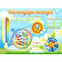 Стенд "Календарь погоды" 1х0,74 - «globural.ru» - Сочи