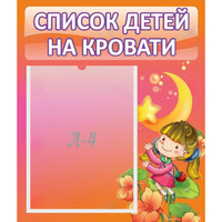 Стенд "Список детей на кровати" №2 - «globural.ru» - Сочи