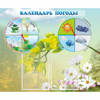 Стенд "Календарь погоды" с 2 карманами - «globural.ru» - Сочи