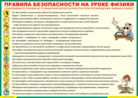 Таблица Правила безопасности на уроке физики 1000*1400 винил	 - «globural.ru» - Сочи