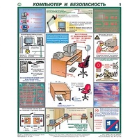 Плакаты "Компьютер и безопасность" (2 листа, размер 450х600) - «globural.ru» - Сочи