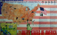 Учебная карта США на английском языке - «globural.ru» - Сочи
