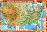 Настенная карта Соединенных Штатов Америки на английском языке (учебная) - «globural.ru» - Сочи