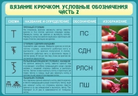 Стенд "Вязание крючком. Условные обозначения. Часть 2" - «globural.ru» - Сочи