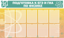 Стенд "Подготовка к ЕГЭ и ОГЭ по физике вариант 2 (10 карманов)" - «globural.ru» - Сочи